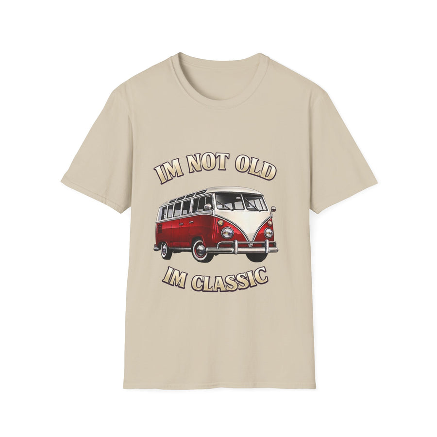 True Insights T-Shirt Oldtimer Bulli Motiv mit Spruch Im Not Old Im Classic in Sand, Vintage Style
