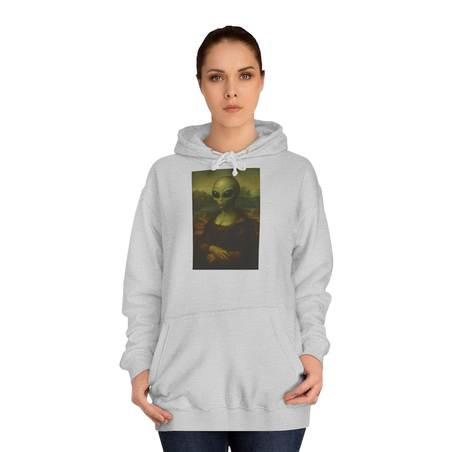 Mona Alien Hoodie – Kunstparodie mit Außerirdischer