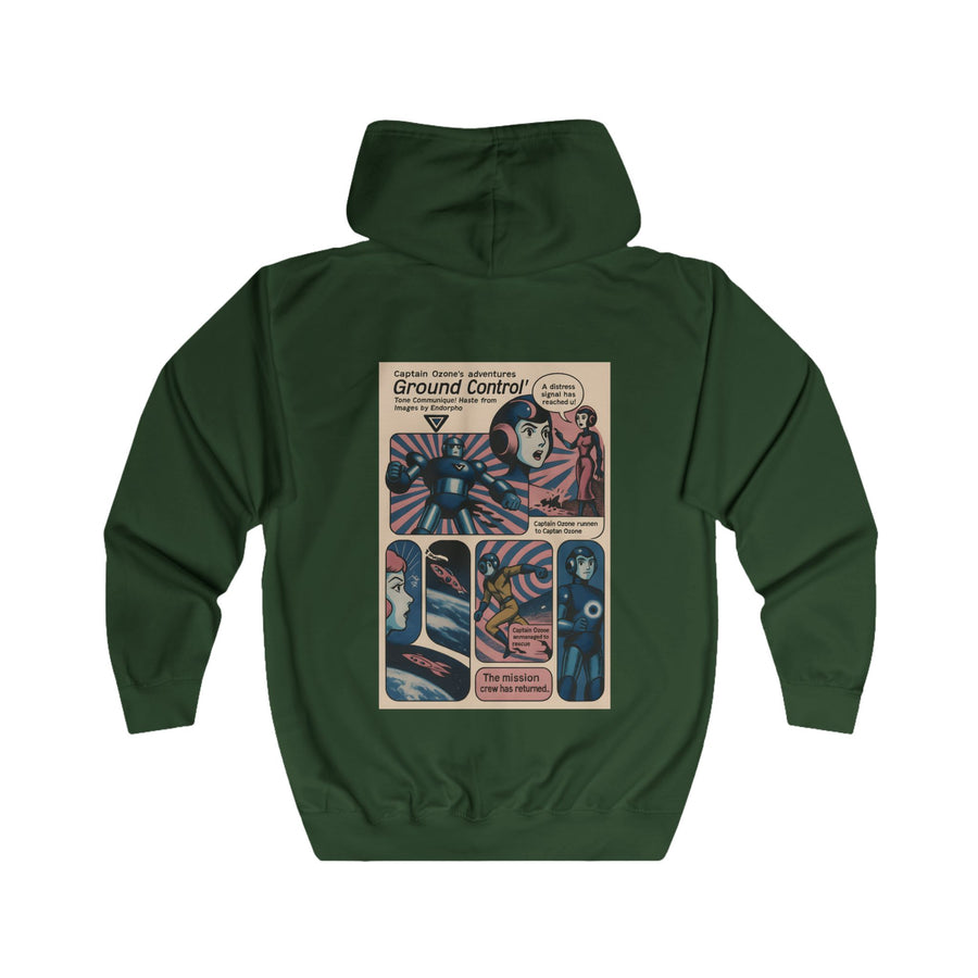 Captain Ozone Zip-Hoodie – Retro-Sci-Fi-Comic-Motiv