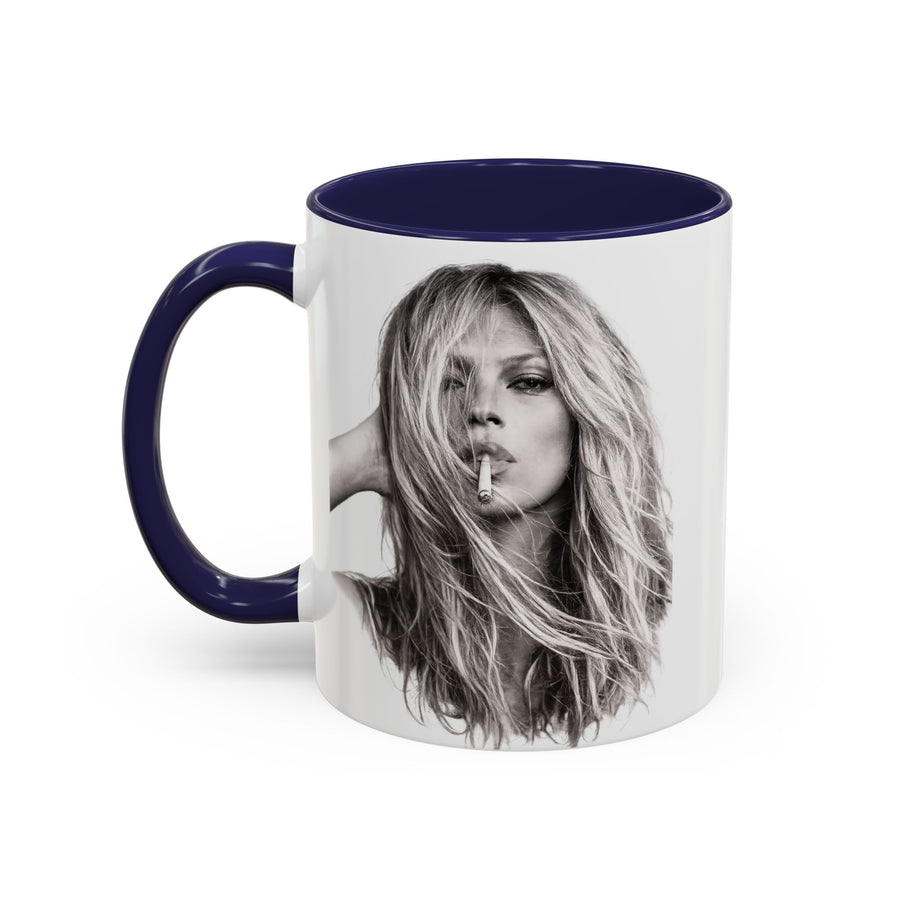 Mug Kate Moss – Portrait Iconique Noir & Blanc | Cadeau Légende de la Mode