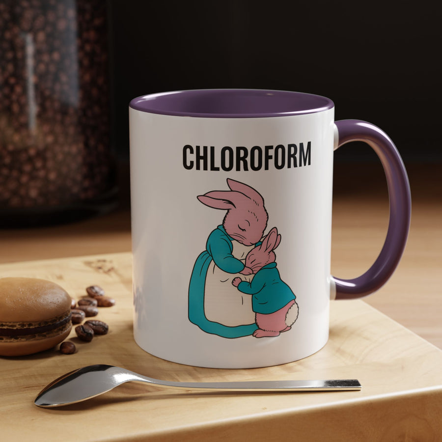 CHLOROFORM Mug Lapins - Mug humour noir, cadeau drôle pour fans de sarcasme