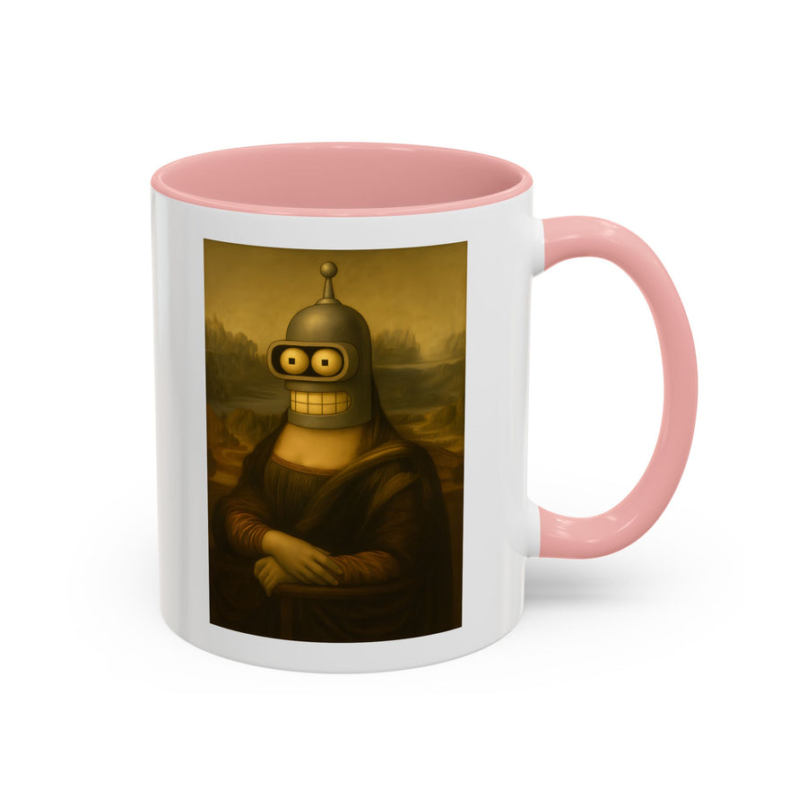 True Insights Tasse Bender Mona Lisa Roboter Parodie Kaffeetasse in Pink