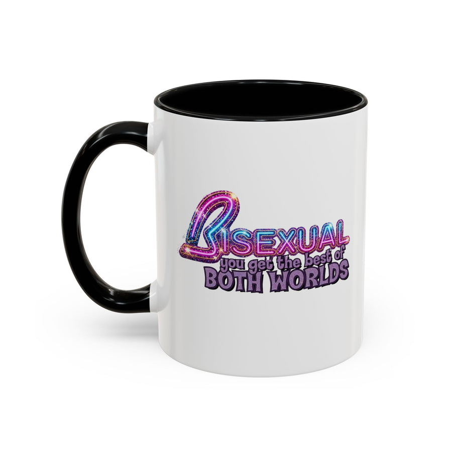 Mug Bisexual – You Get The Best Of Both Worlds | Effet paillettes coloré pour Bi Pride & CSD