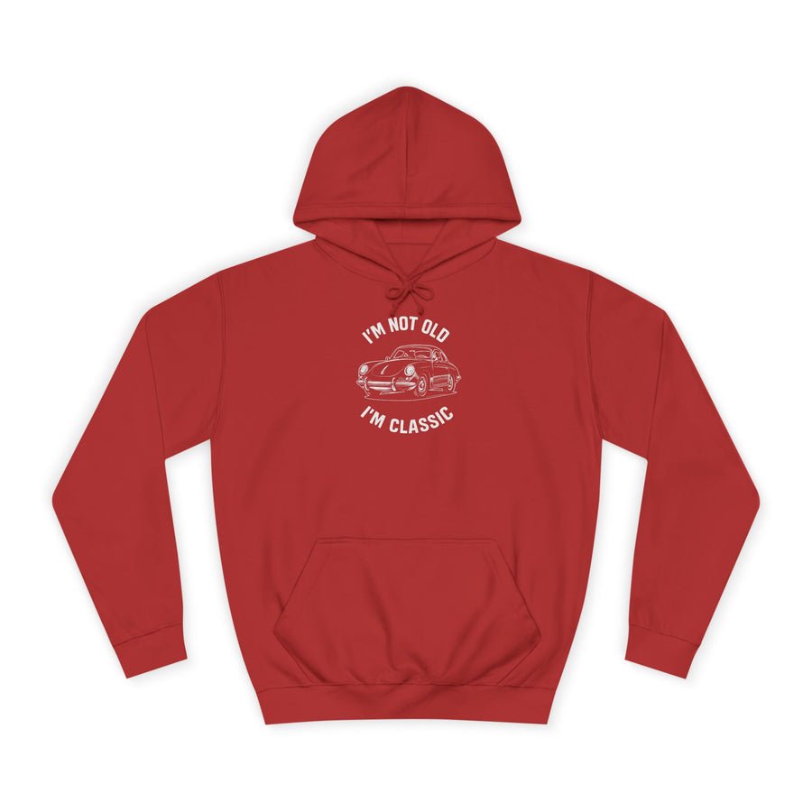I'm Not Old I'm Classic Sportwagen Hoodie – Oldtimer-Linienzeichnung – Geschenk für Autofans