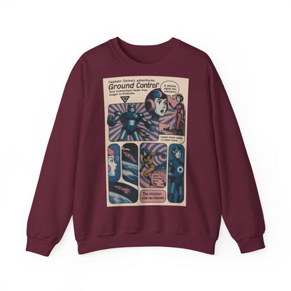 Sweatshirt – Retro Space Comic Sweatshirt – Captain Ozone „Ground Control“ Edition | True Insights Design mit Humor