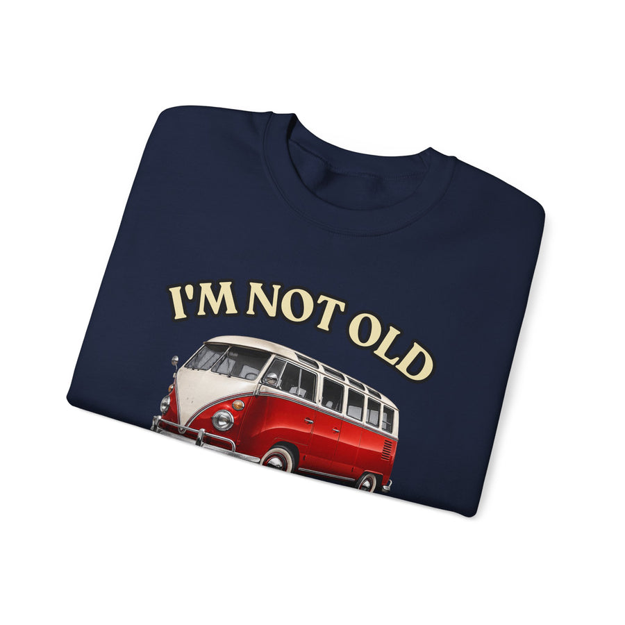 Sweatshirt Année 1976 - I'm Not Old I'm Classic - Bus Rétro Vintage - Cadeau 50 ans