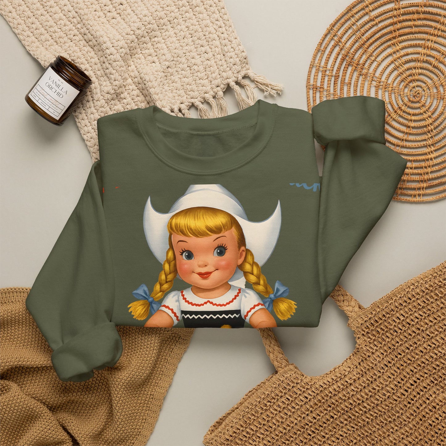 I Don't Give A Duck Sweatshirt - Lustiges Retro Holländermädchen mit Entchen, Vintage Humor Geschenk