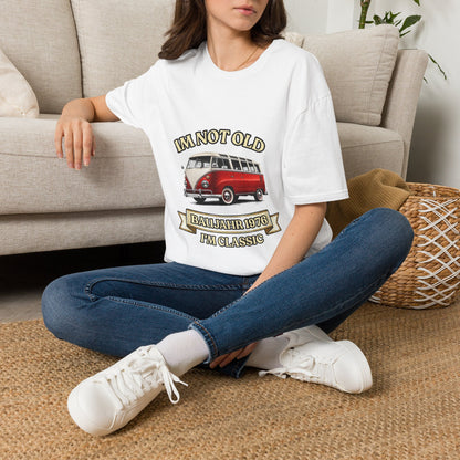 Baujahr 1976 T-Shirt zum 50. Geburtstag – I'm Not Old I'm Classic – Retro Bus Vintage Geschenk Unisex