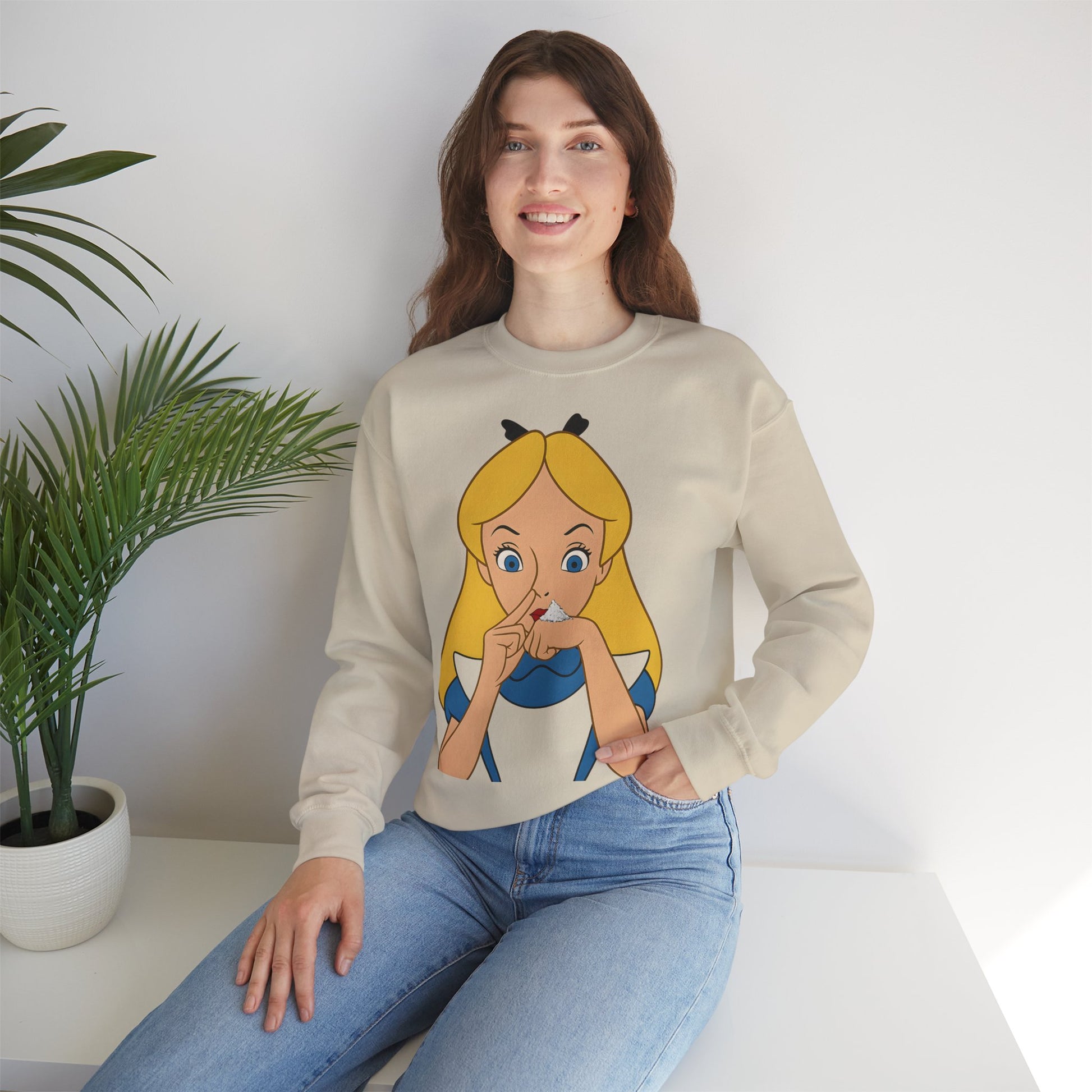 Sweatshirt – Satire Sweatshirt – "Alice im Rausch" Pop-Art Design | True Insights Design mit Humor