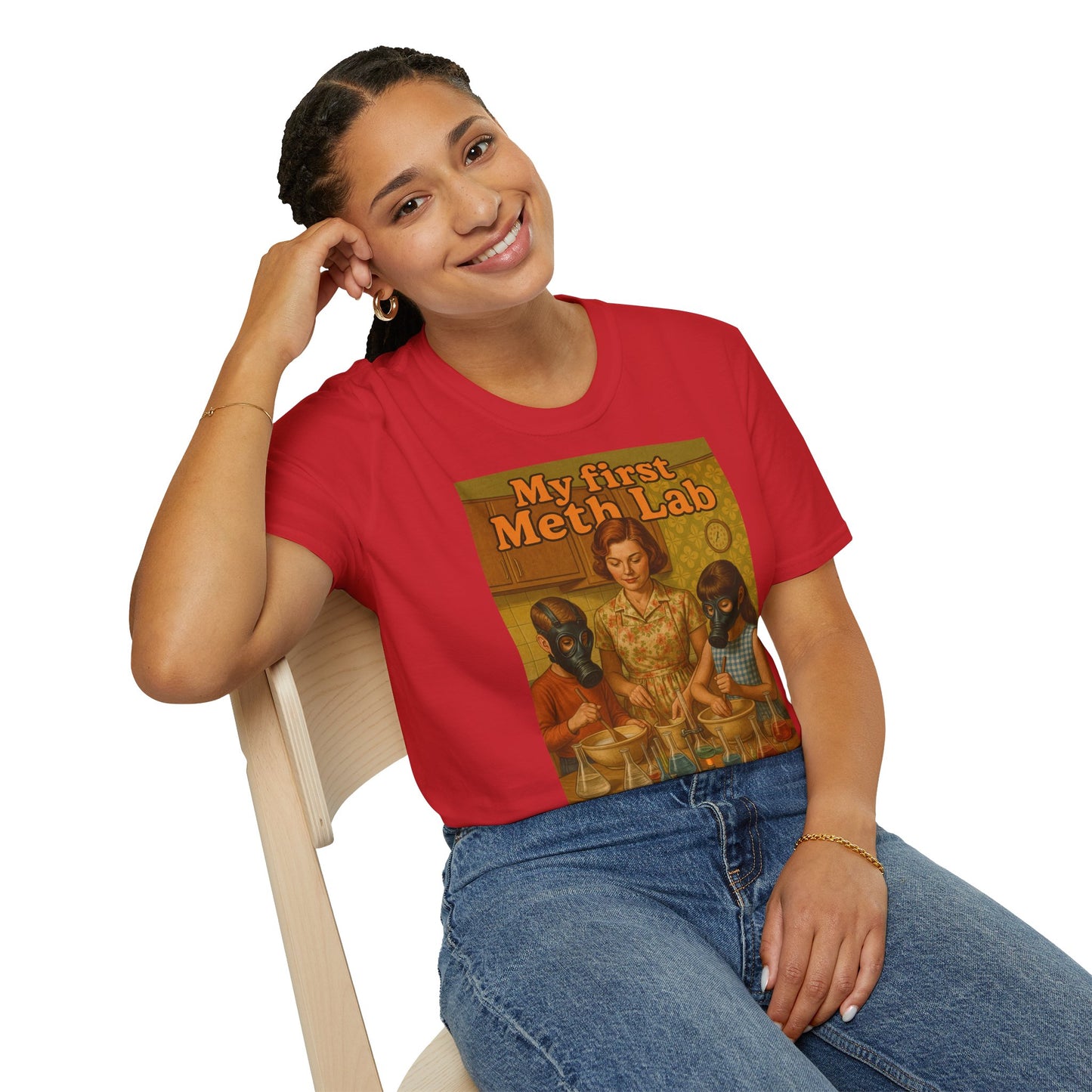 Retro My First Meth Lab T-Shirt - Family Cooking – Freches Satire-Design für mutige Statements | True Insights