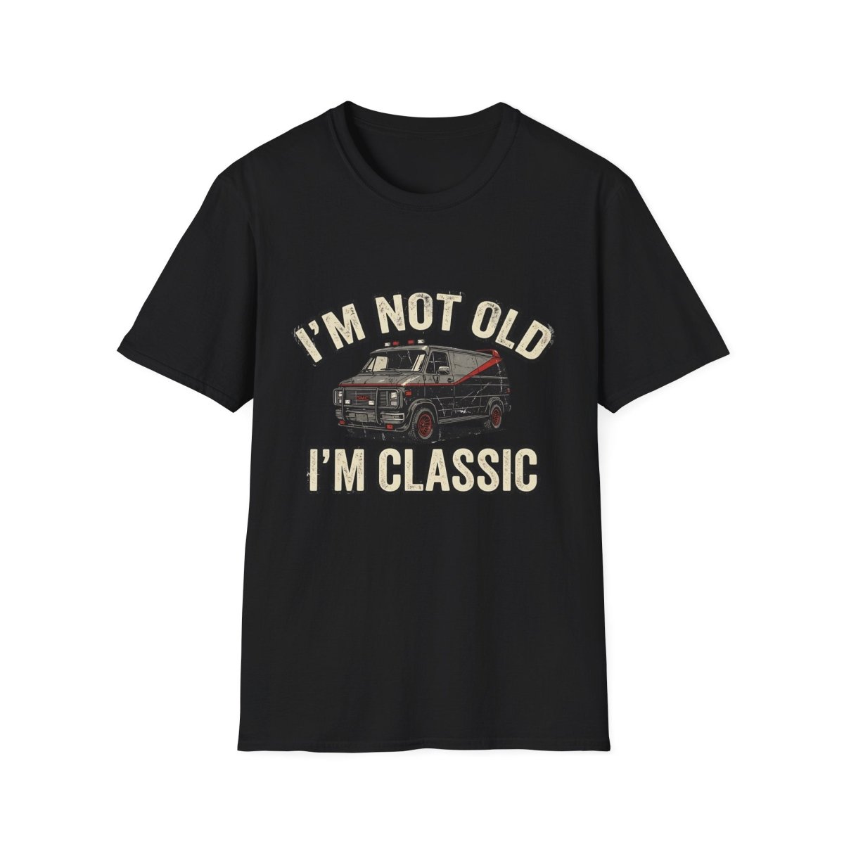 True Insights T-Shirt I'm Not Old I'm Classic Retro Van 80er Motiv in Schwarz