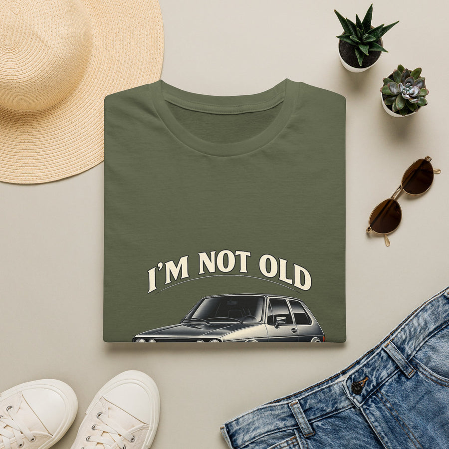 T-shirt VW Golf 1 Oldtimer "I'm Not Old I'm Classic" - T-shirt rétro auto humoristique & cadeau