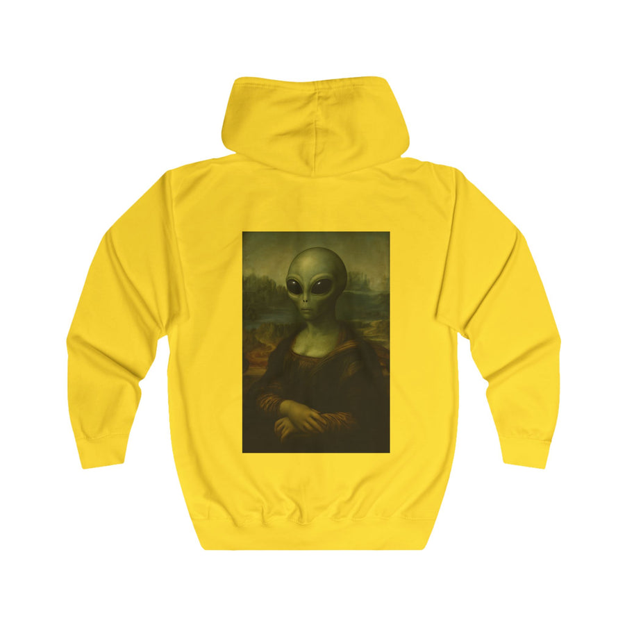 Mona Alien Zip-Hoodie – Kunstparodie mit Außerirdischer