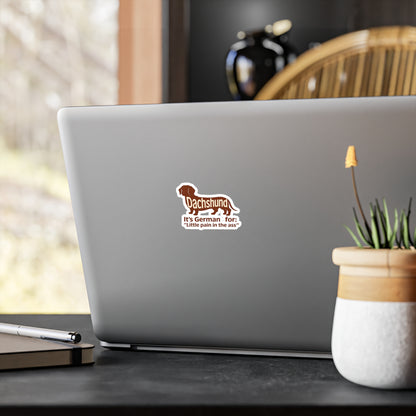 Dachshund Sticker - Lustiger Dackel Aufkleber "It's German for Little Pain in the Ass" - Witziges Geschenk für Hundebesitzer