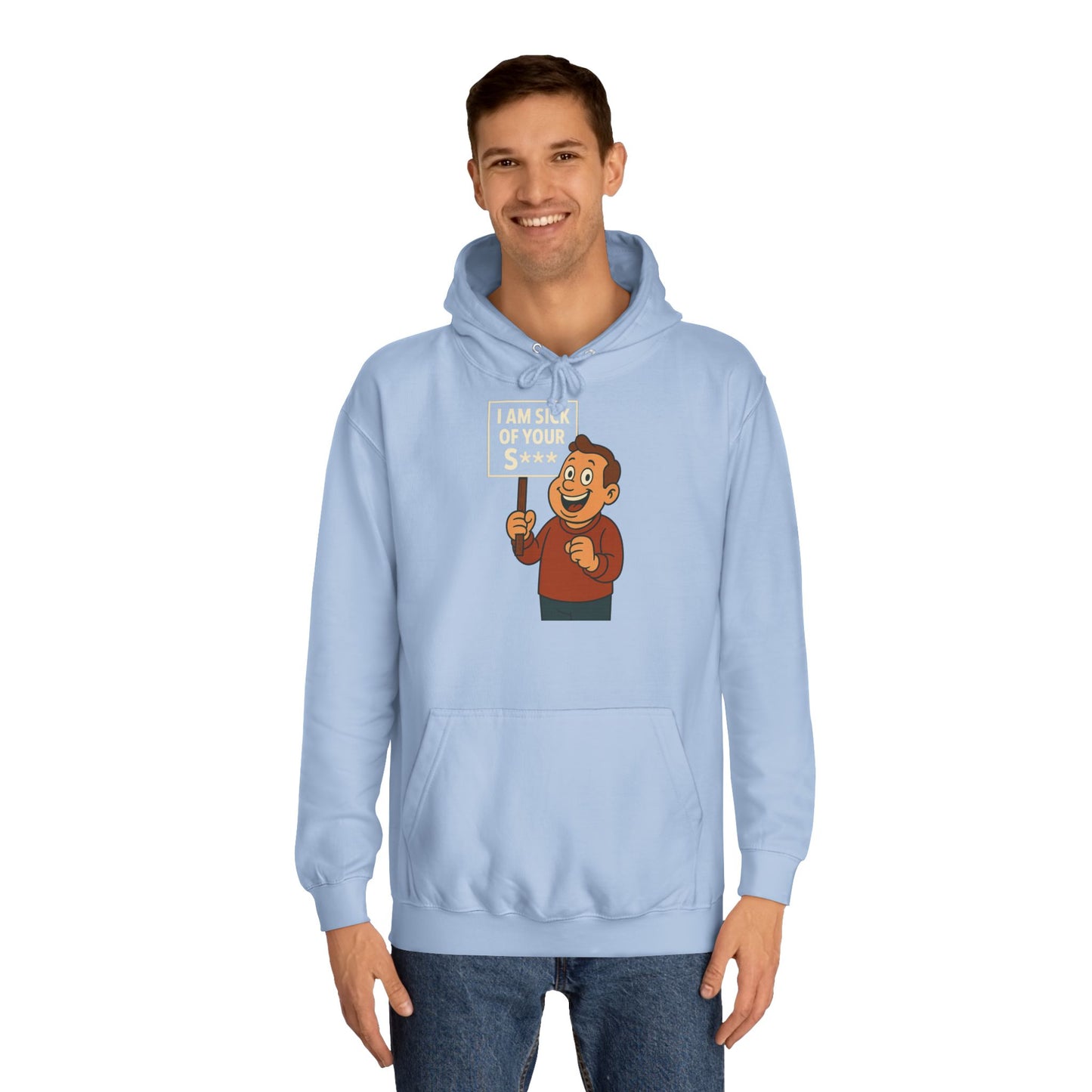I AM SICK OF YOUR S*** Hoodie – Lustiger Retro Cartoon Spruch Kapuzenpullover für Sarkasmus & Humor Fans