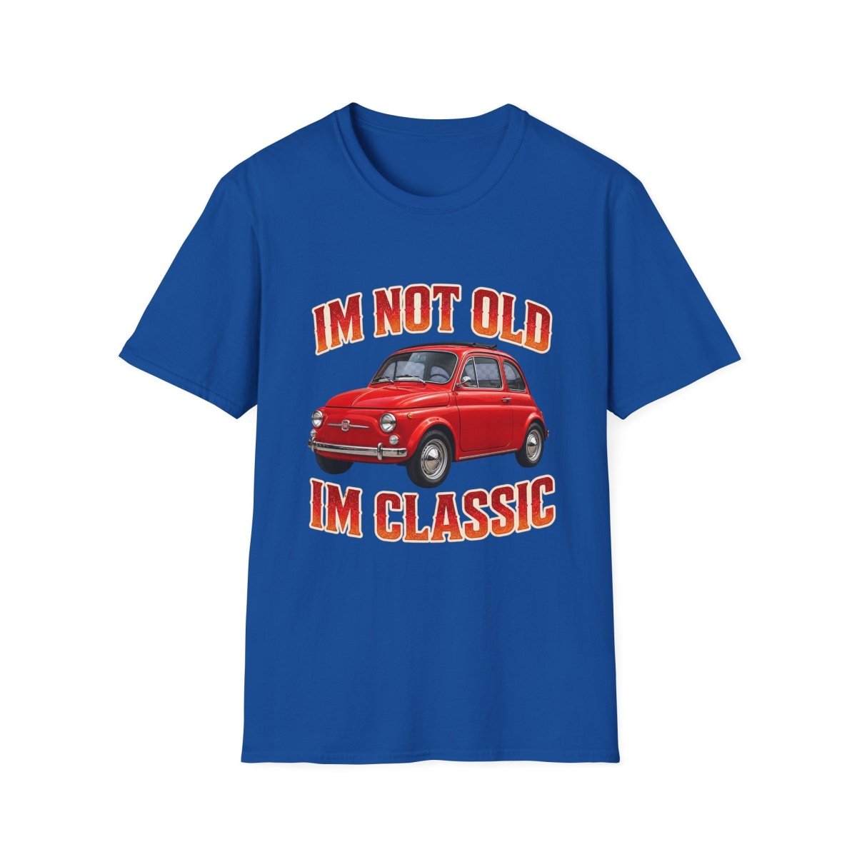 I'm Not Old I'm Classic | Fiat 500 T-Shirt Rot | Italienischer Oldtimer Retro Shirt Herren