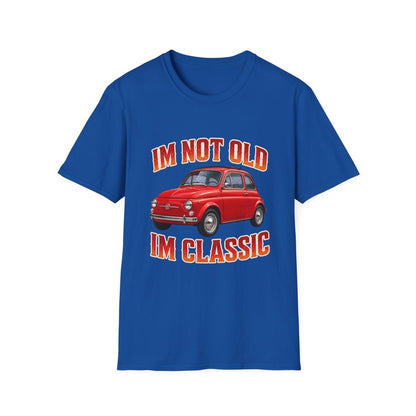I'm Not Old I'm Classic | Fiat 500 T-Shirt Rot | Italienischer Oldtimer Retro Shirt Herren