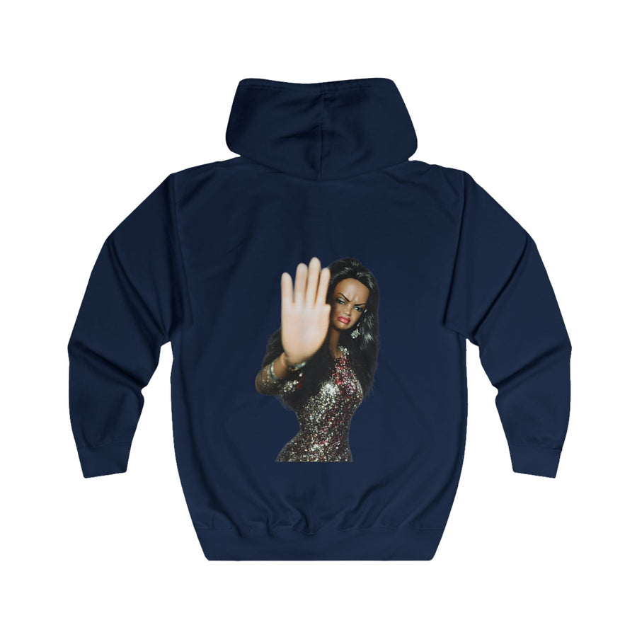 Sweat zippé Talk to the Hand – motif humoristique à message pour femme