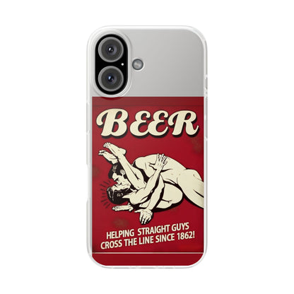 Helping Straight Guys Handyhülle – Retro Bier-Spruch als Design-Statement | Lustiges LGBTQ-Motiv-Phone Case-True Insights