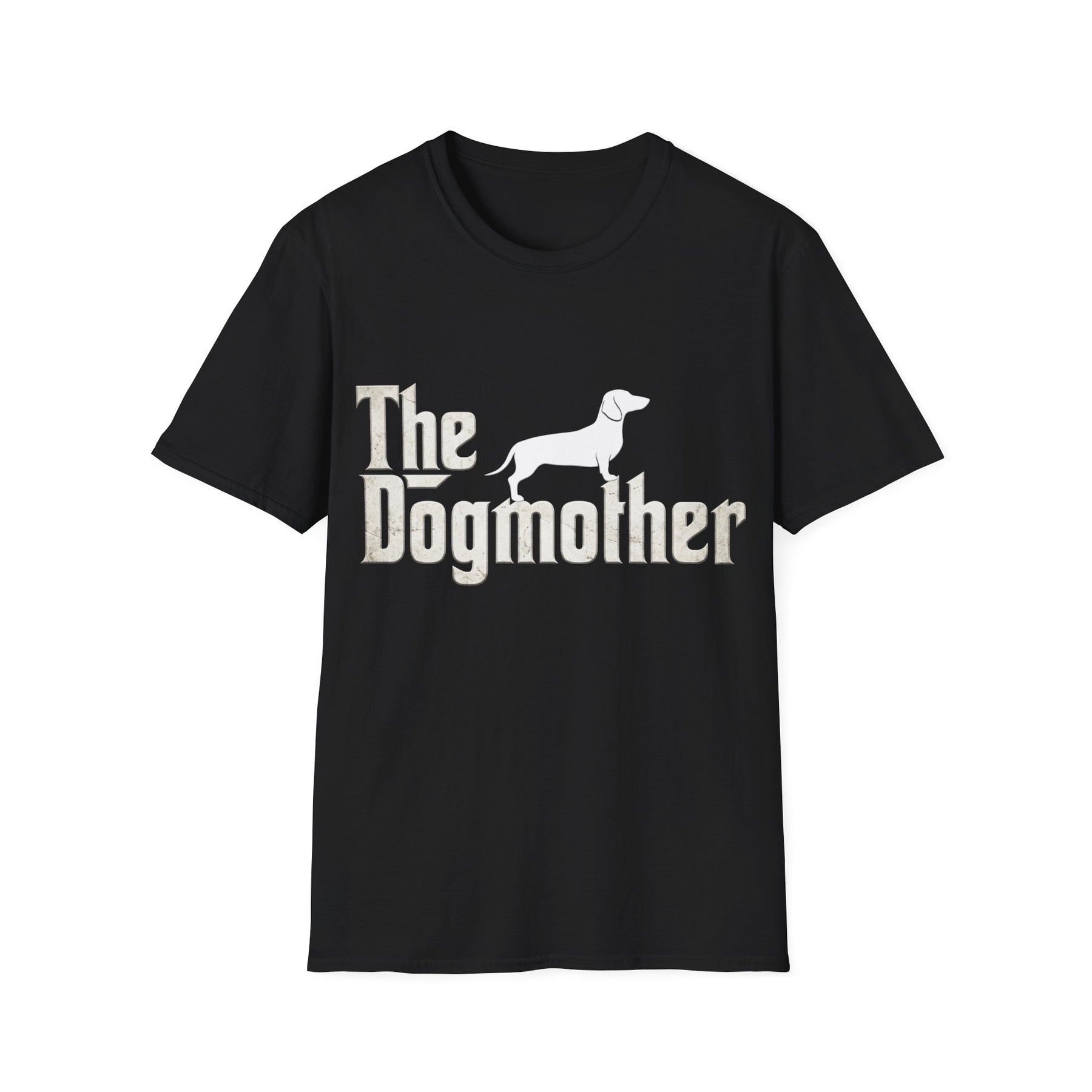 True Insights T-Shirt The Dogmother Dackel Motiv in Schwarz, lustiges Geschenk für Hundemamas und Dackelbesitzer