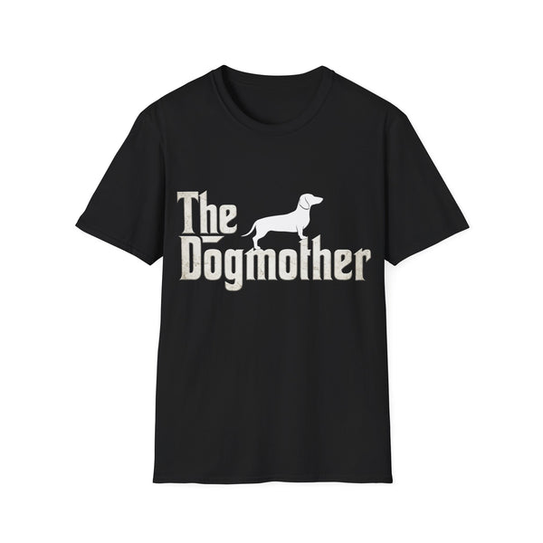 True Insights T-Shirt The Dogmother Dackel Motiv in Schwarz, lustiges Geschenk für Hundemamas und Dackelbesitzer