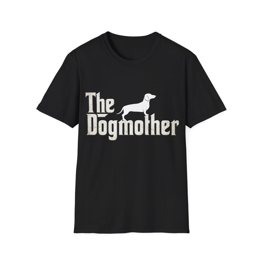 True Insights T-Shirt The Dogmother Dackel Motiv in Schwarz, lustiges Geschenk für Hundemamas und Dackelbesitzer