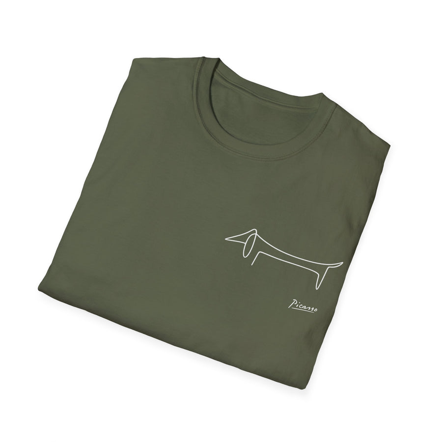 Dackel T-Shirt Picasso Linie – Geschenk für Dackel-Fans