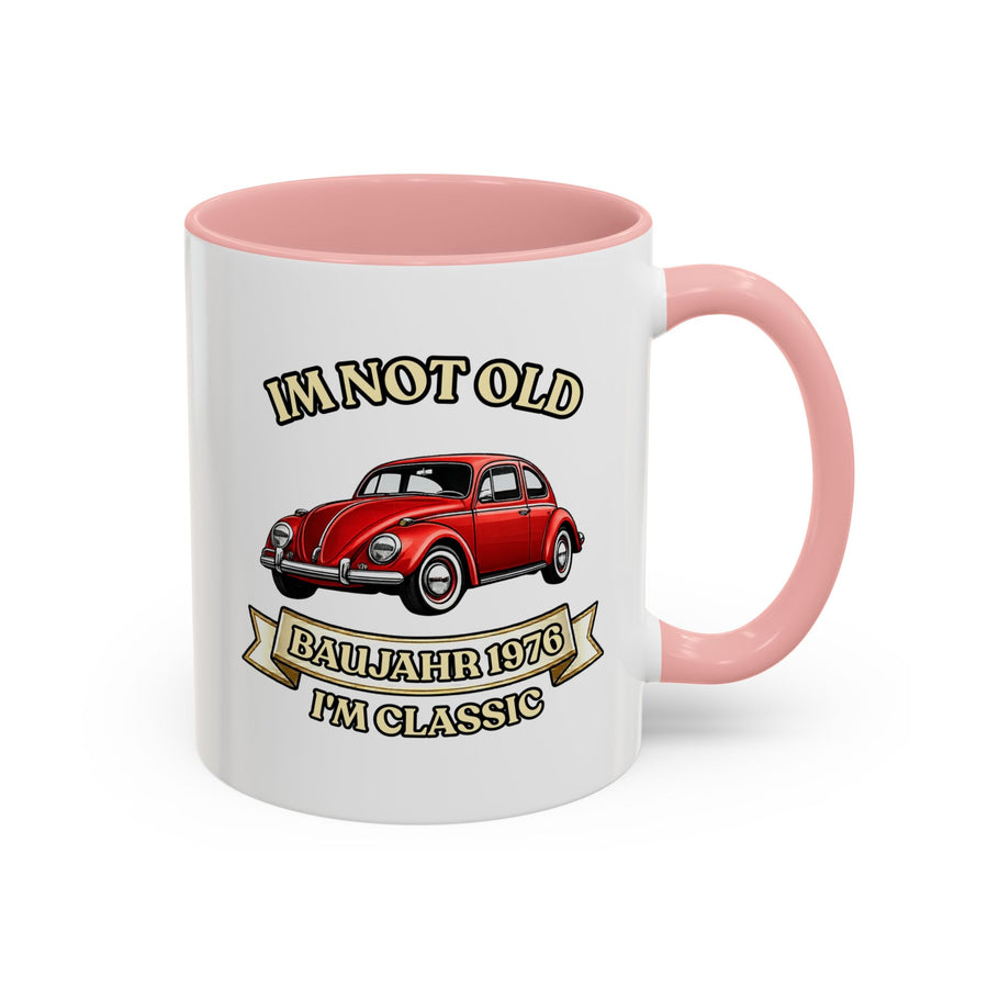 Mug Année 1976 - I'm Not Old I'm Classic - Coccinelle Rouge Vintage - Cadeau 50 ans