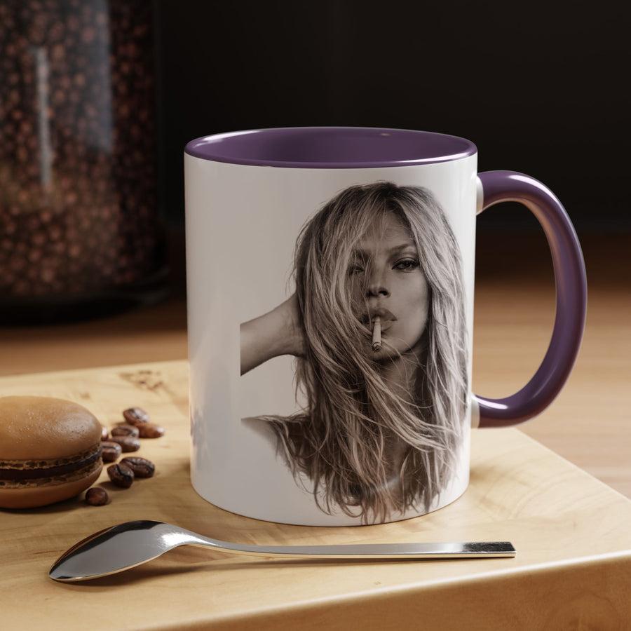 Mug Kate Moss – Portrait Iconique Noir & Blanc | Cadeau Légende de la Mode