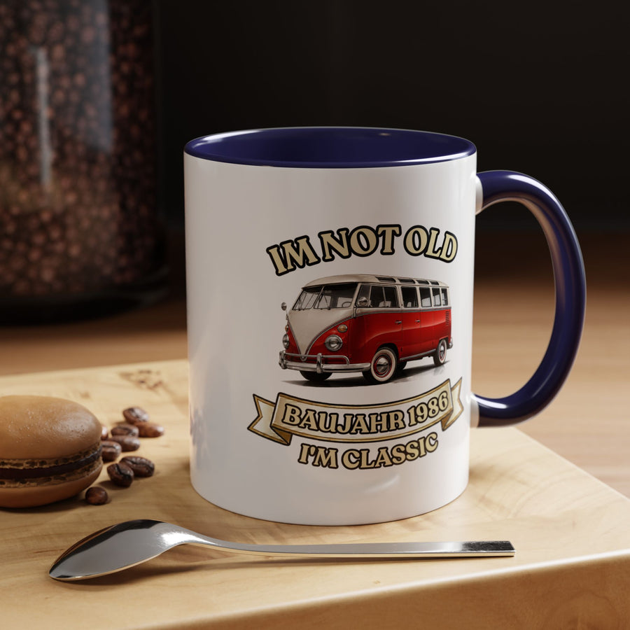 Mug Année 1986 - Im Not Old I'm Classic - Bus Rétro Vintage - Cadeau 40 ans Tasse à café Vintage