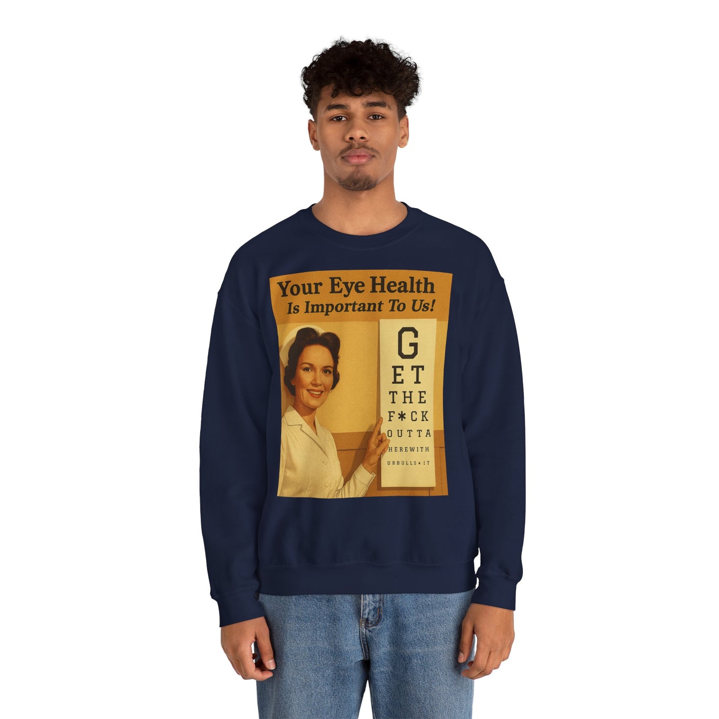 „Eye Health – Bullsh*t Edition“ – Satire-Sweatshirt im Retrolook – Freches Satire-Design für mutige Statements | True Insights