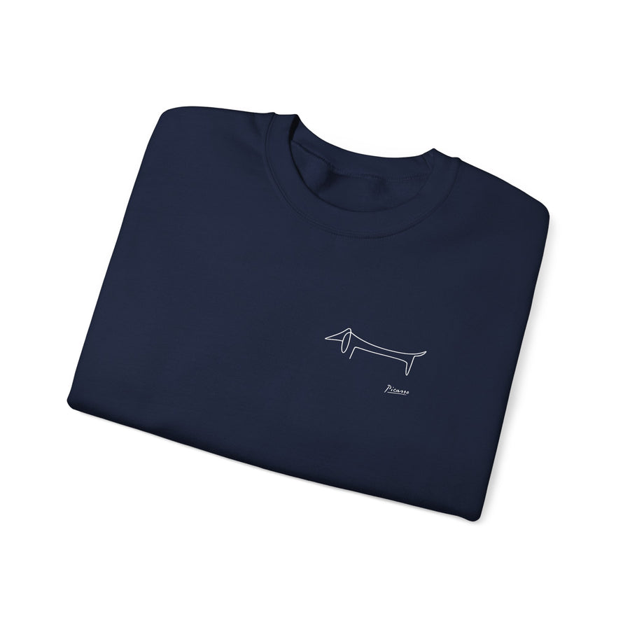 Picasso Dackel Sweatshirt – Minimalistische Dackel-Linienzeichnung