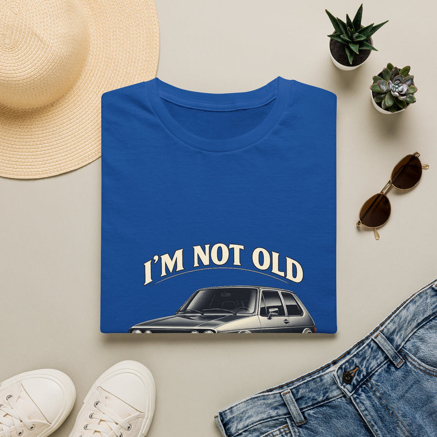 T-shirt VW Golf 1 Oldtimer "I'm Not Old I'm Classic" - T-shirt rétro auto humoristique & cadeau