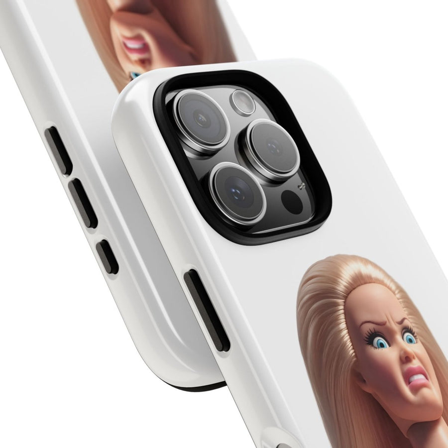 Handyhülle Lustige Pink Doll – Shocking Face Motiv für iPhone & Samsung