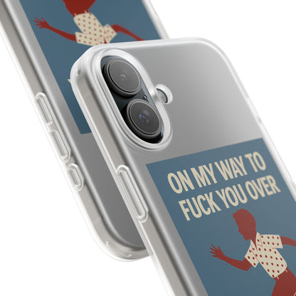 Sarkastische Handyhülle – „On my way to f*ck you over“ | Retro-Rennkind mit Punch-Phone Case-True Insights