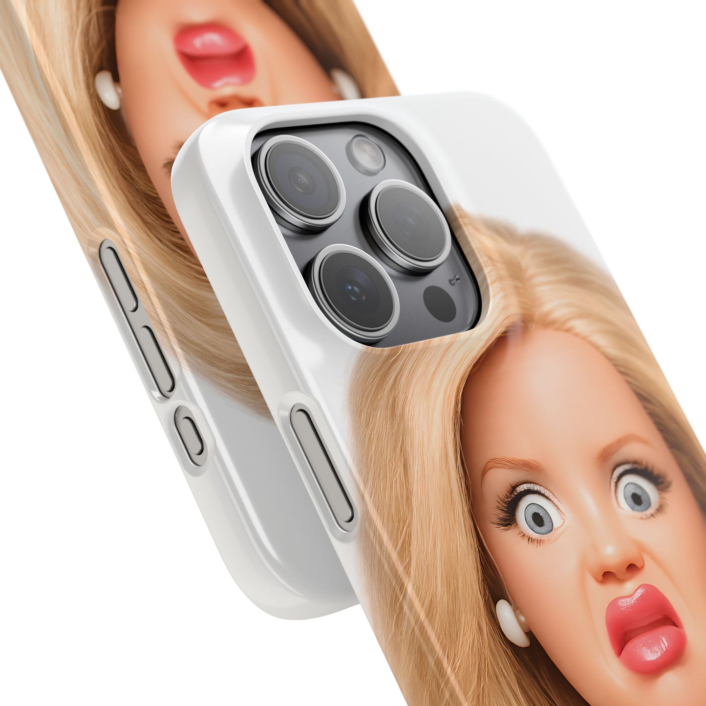 Lustige Handyhülle mit schockiertem Puppen-Gesicht – Meme Handy Case für Humor-Fans & witzige Geschenkidee