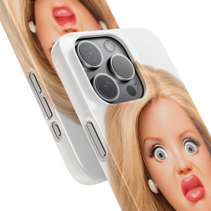 Lustige Handyhülle mit schockiertem Puppen-Gesicht – Meme Handy Case für Humor-Fans & witzige Geschenkidee