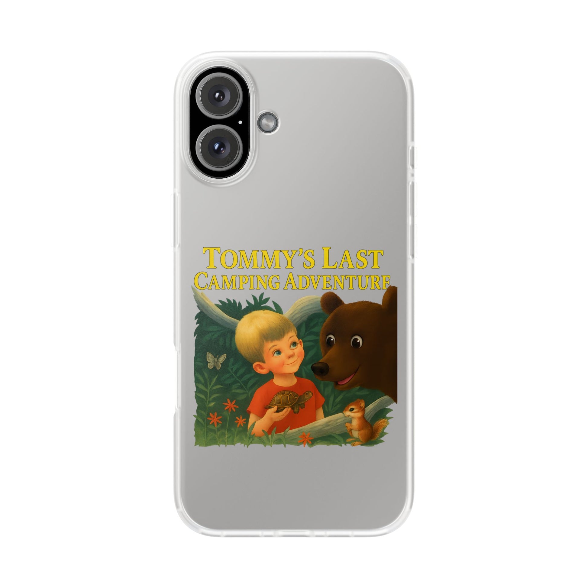 Tommy’s Last Camping Adventure Handyhülle – Schwarzer Humor trifft Retro-Kinderbuch-Look-Phone Case-True Insights