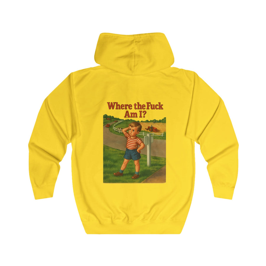 True Insights Where the F*ck Am I? Zip-Hoodie – Vintage-Motiv mit nostalgischem Lost-Boy