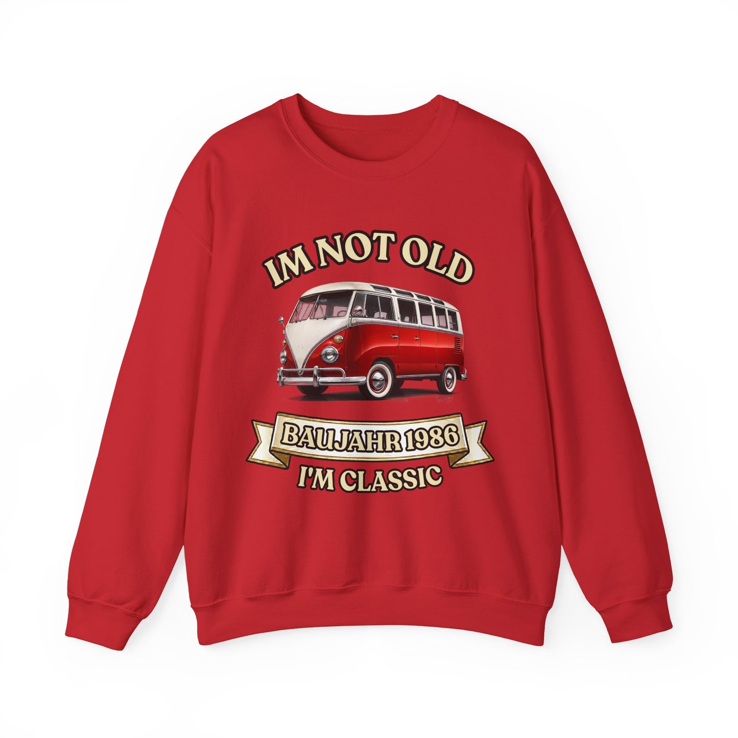 Baujahr 1986 Sweatshirt – Im Not Old I'm Classic – Retro Bulli Bus – 40. Geburtstag Geschenk für Oldtimer Fans