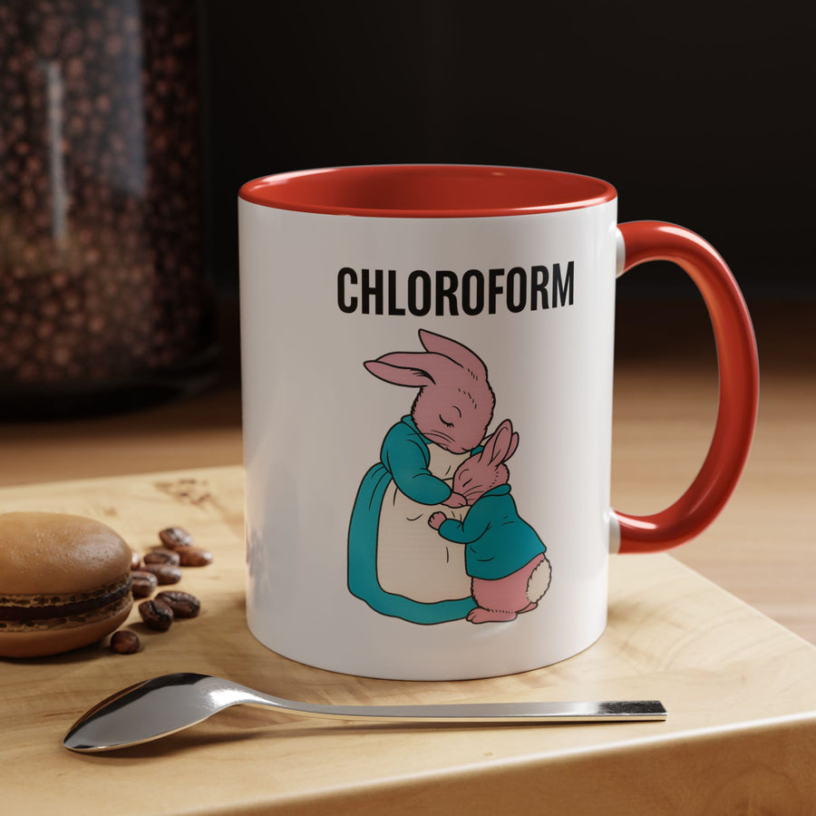 CHLOROFORM Mug Lapins - Mug humour noir, cadeau drôle pour fans de sarcasme