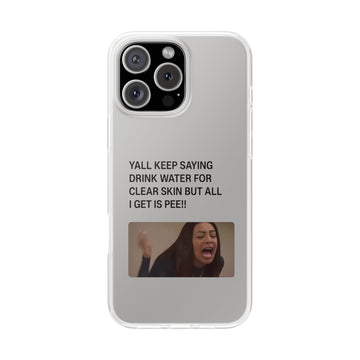 Coque de téléphone mème « Soins de la peau » – « Je ne fais que pisser ! » | Prendre soin de soi avec humour