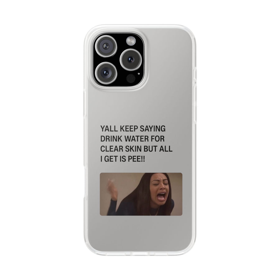 Coque de téléphone mème « Soins de la peau » – « Je ne fais que pisser ! » | Prendre soin de soi avec humour
