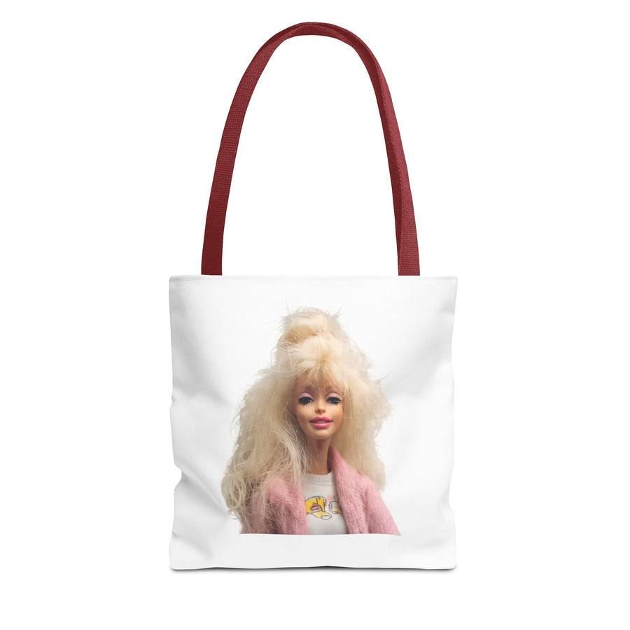 Retro Barbie Puppe Tote Bag – 80er Style Blonde Doll Print, Kult Fashion Shopper für Sammler & Nostalgie-Fans