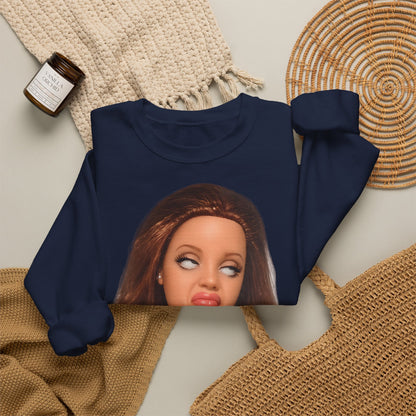 Lustiges Puppen-Gesicht T-Shirt | Genervter Blick Meme Shirt | Ironisches Statement Geschenk für Frauen
