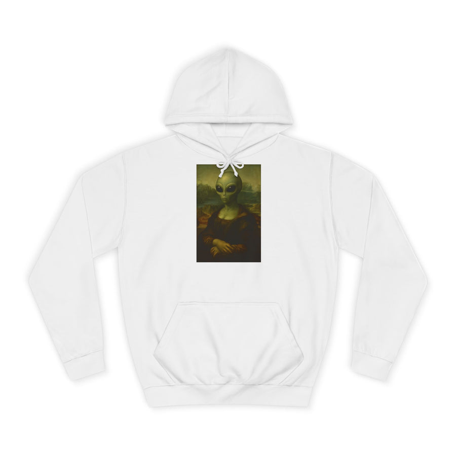 Mona Alien Hoodie – Kunstparodie mit Außerirdischer