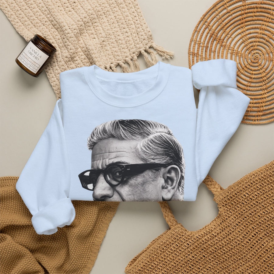 True Insights Sweatshirt Aristoteles Onassis Porträt, Vintage Legenden Pullover für Herren und Damen im Tragebild