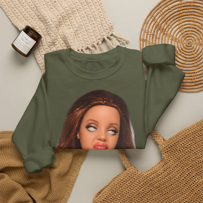 Lustiges Puppen-Gesicht T-Shirt | Genervter Blick Meme Shirt | Ironisches Statement Geschenk für Frauen