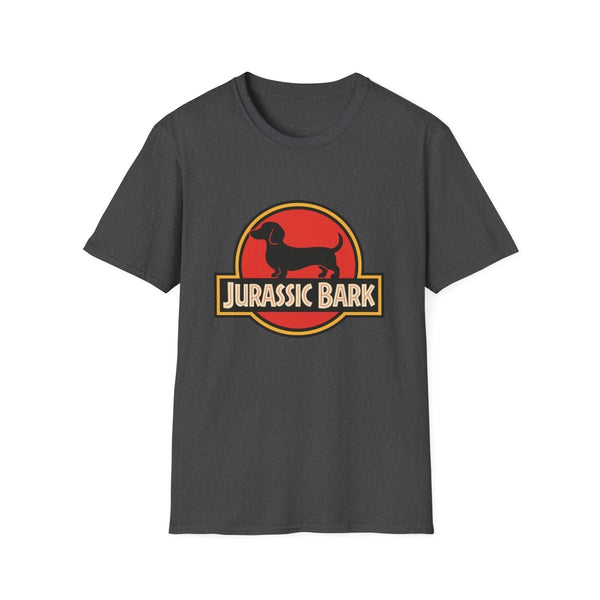 True Insights T-Shirt Jurassic Bark Dackel Edition in Dark Heather mit witzigem Dinosaurier-Dackel-Motiv
