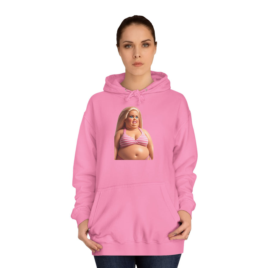True Insights Genervte Blondine Hoodie – Lustiges Statement-Motiv mit Bikini-Puppe